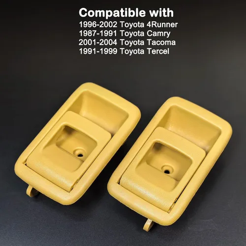 Vista 4 de Manijas interiores interiores para Toyota Tacoma 2001-2004, 4Runner 1996-2002, Camry 1987-1991, Tercel 1995-1998, lado del conductor y del pasajero