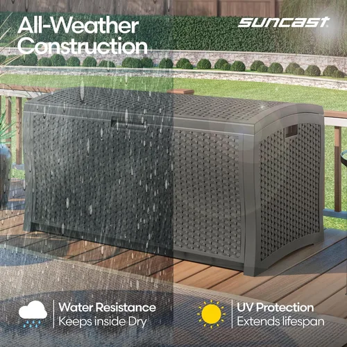 Vista 4 de Suncast DBW9936P - Cajón extra grande para terrazas de color gris oscuro