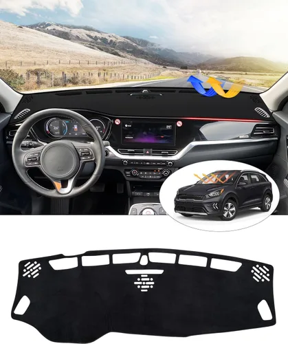 Vista 75 de CARTIST Cubierta negra para salpicadero para Toyota Solara 2004-2008, antideslizante, antirreflejo, protección UV, tapete interior de primera calidad