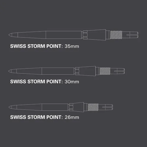 Vista 2 de TARGET Puntos de dardos Swiss Point Storm - Puntas de dardos Storm, Storm Nano y Storm Diamond Dart - Cambiar punto de dardo, accesorios