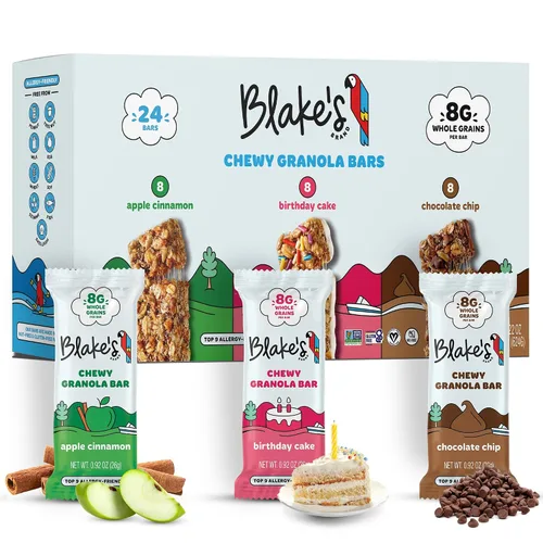 Vista 12 de Blake’s Seed Based, Barras de granola masticables — Manzana y canela (24 unidades), veganas, sin gluten, sin nueces y sin lácteos; snack saludable