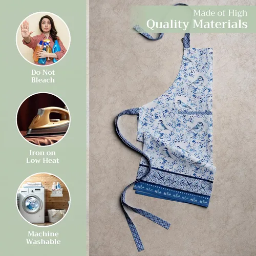 Vista 1180 de Maison d' Hermine Delantales para mujer con bolsillo, 100% algodón (27.50 x 31.50 pulgadas)