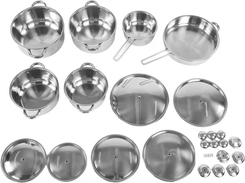 Vista 8 de Yosoo Stainless Steel Cookware Set, Nonstick Saucepan Sauce Pot Professional Cooking Pan with Lid, Induction Kitchen Cooking Set