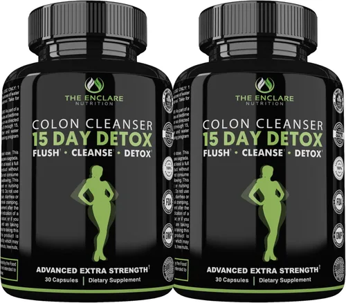 Vista 14 de Limpiador de colon Detox. Premium 15 días de acción rápida de desintoxicación píldoras de dieta, probióticos, fibra, laxantes naturales para aliviar