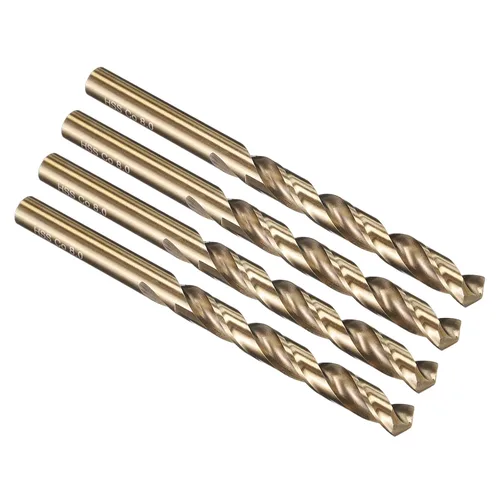 Vista 258 de PATIKIL Broca Jobber de 0.039 in, vástago recto M35 cobalto 5% acero de alta velocidad 135° acabado dorado para metal duro de acero inoxidable - 2