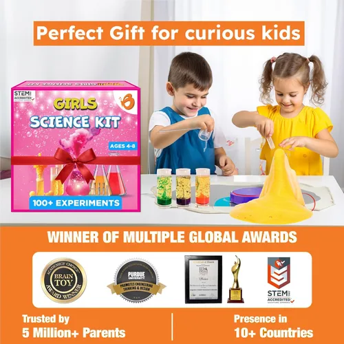 Vista 6 de Butterfly EduFields Kit de ciencia de más de 100 piezas para niñas de 4, 5, 6, 7, 8 años Niñas en CTIM y experimentos científicos Ideas