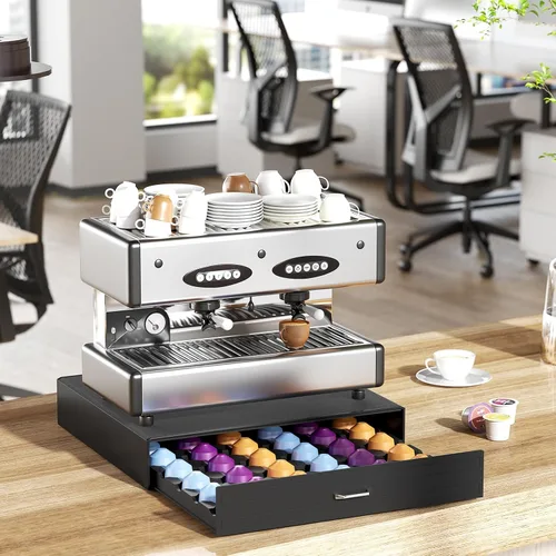 Vista 5 de SZQINJI - Cajon Organizador para Tazas K con Capacidad para 30 Cápsulas, Organizador de Tazas de Café Compatible con Cápsulas Keurig K