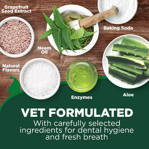 Vista 6 de Vet's Best Gel de pasta dental enzimática para perros, hecha en Estados Unidos.