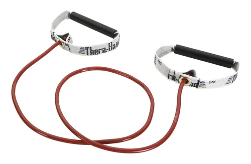 Vista 10 de THERABAND Tubo de resistencia con asas, negro, nivel pesado especial, bandas de resistencia elásticas de látex de 50 pulgadas para ejercicio, bandas