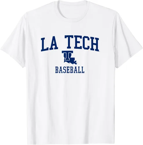 Vista 3 de Camiseta de béisbol Louisiana Tech Bulldogs, Gris