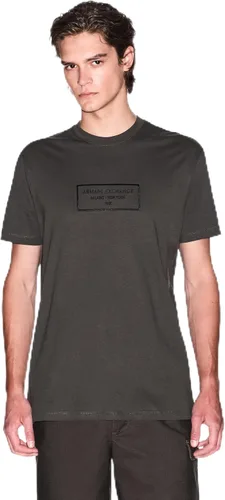 Vista 8 de Armani Exchange Camiseta Triangulation con cuello redondo para hombre Negro