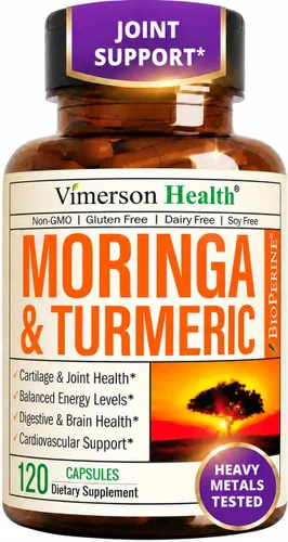 Vista 10 de Suplemento de Moringa + Cúrcuma Curcumina para la Salud de las Articulaciones, Salud Intestinal, Energía y Apoyo Inmunológico - Fórmula de Bienestar