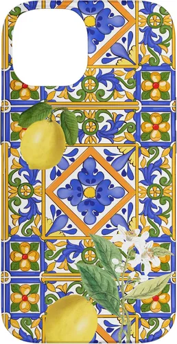 Vista 4 de Sicilian,Italian,Summer,Tiles,Citrus,Mosaic,Majolica Art Case for iPhone 17