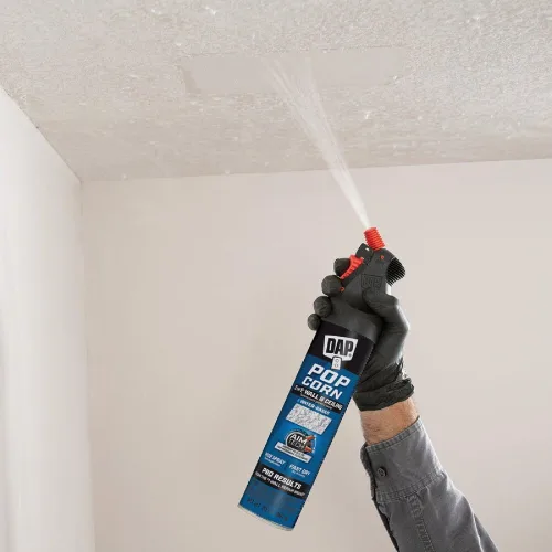 Vista 2 de DAP Spray Texture Palomitas de maíz a base de agua 2n1 para pared y techo con boquilla Aim Tech, blanco, 20 onzas (7079850025)