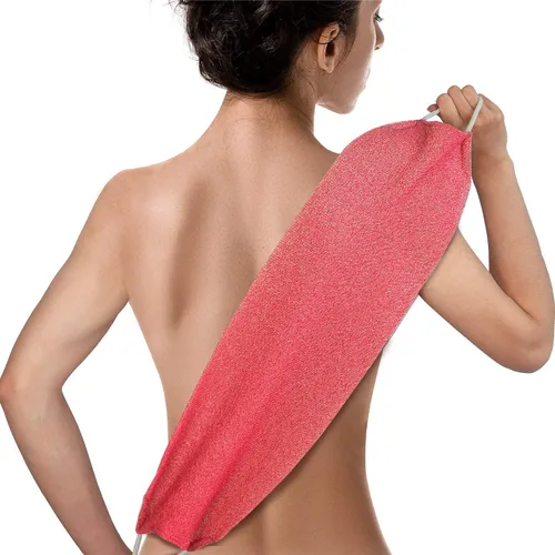 Vista 9 de Evridwear fregador de espalda exfoliante con asas a los lados para ducha limpieza corporal profunda, masajes en la piel mejorando la circulación
