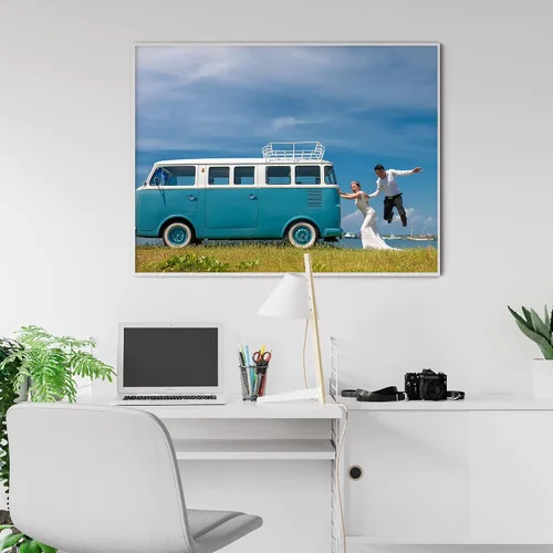 Vista 8 de Dargr Arte de pared personalizado desde tu teléfono, impresiones en lienzo personalizadas para familia, vacaciones, festivales, póster enmarcado