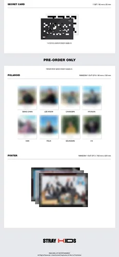 Vista 2 de 3 REGALOS Stray Kids Go Live Póster Doblado al azar al azar KPOP Premium Mask+Extra Photocard