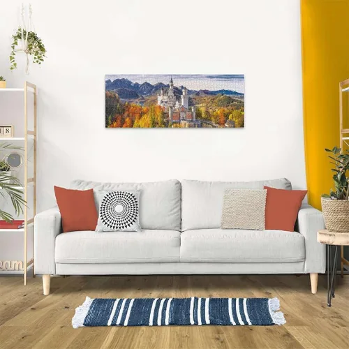 Vista 4 de Ravensburger Rompecabezas para adultos 15161 Castillo de Neuschwanstein en Baviera, tamaño: aprox. 38.6 in x 14.8 in