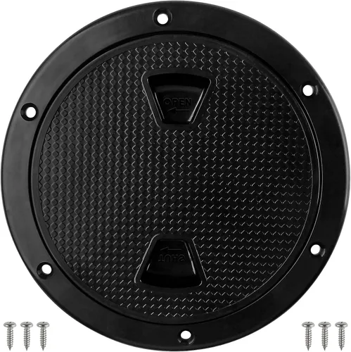 Vista 10 de Placas de cubierta para barcos, escotilla de barco de 4 pulgadas/6 pulgadas, escotilla de inspección circular antideslizante con cubierta