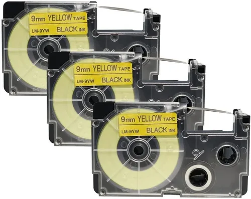 Vista 12 de LW cintas compatibles 3/8" Series label-it cintas, Negro y azul