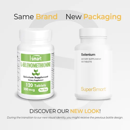 Vista 2 de SuperSmart - L-Selenometionina 200mcg por día (suplemento de selenio) - Alta absorción - Oligomineral esencial Sin OMG y sin gluten - 120 tabletas
