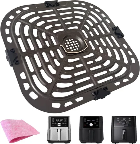 Vista 8 de Bandeja para freidora de aire para freidora de aire de 2 cuartos de galón Dash PowerXL Gowise Chefman, revestimiento mejorado de doble capa