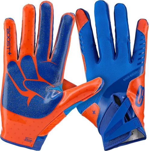 Vista 14 de Guantes de fútbol Grip Boost - Peace Stealth 6.0 Boost Plus Tecnología adhesiva - Guantes de fútbol para adultos y jóvenes para receptor abierto