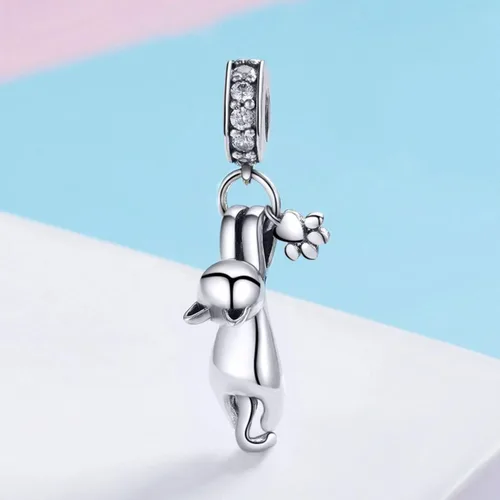 Vista 2 de Lindo dije colgante de gato apto para pandora, pulsera, collar, regalos para mujeres