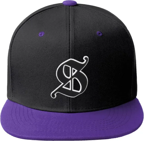 Vista 238 de Daxton Gorra clásica con visera de billete plano con letras del alfabeto inglés antiguo de la A a la Z