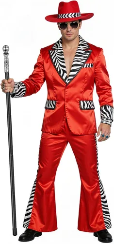 Vista 5 de Bastón de proxeneta, bastones de plástico para hombre, accesorios de disfraz de bastón de caminar, accesorios de disfraz, personal de Halloween
