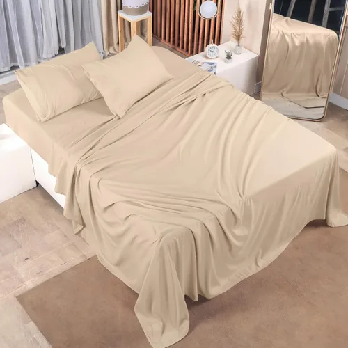 Vista 5 de Utopia Bedding Juego de sábanas de tamaño King, paquete a granel de 8 sábanas, microfibra suave cepillada, bolsillos profundos, resistente al