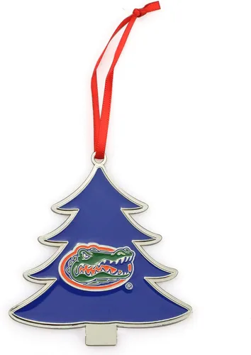 Vista 8 de Alabama Crimson Tide Circle Logo Árbol en forma de adorno de Navidad de metal