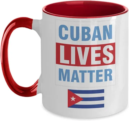 Vista 4 de Cafecito de Cuba taza de café - Las vidas Cubanas importan - Soy Cuba