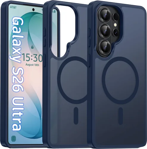 Vista 39 de Oterkin Funda magnética para Samsung Galaxy A17 mate, funda de teléfono A17 compatible con MagSafe esmerilada, translúcida, a prueba de golpes Negro