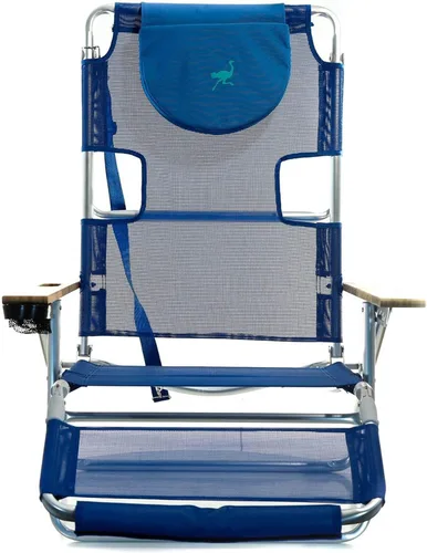 Vista 9 de Ostrich 3N1 Silla reclinable ligera para césped, playa, reclinable con reposapiés, Muebles de exterior para patio, balcón, patio trasero o porche
