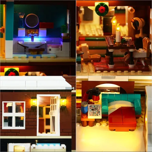 Vista 3 de VONADO Kit de luces LED compatible con Lego Home Alone exclusivo 21330 (sin modelo), juego de iluminación LED para decoración compatible con Lego