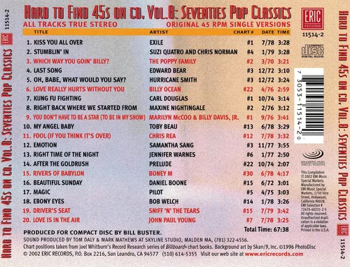 Vista 3 de Hard-To-Find 45s On Volume 8 '70S Pop Classics