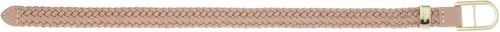 Vista 4 de Fossil - Pulsera de acero inoxidable y cuero genuino para mujer