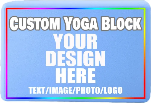 Vista 2 de Bloques de yoga personalizados con logotipo de texto de imagen, espuma EVA, ladrillos de yoga ligeros para yoga, pilates, estiramiento, meditación
