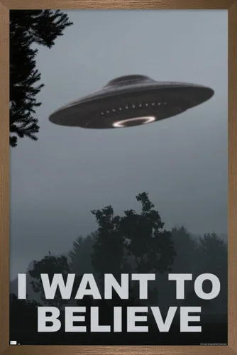 Vista 15 de Trends International Póster de pared con texto en inglés "I Want To Believe