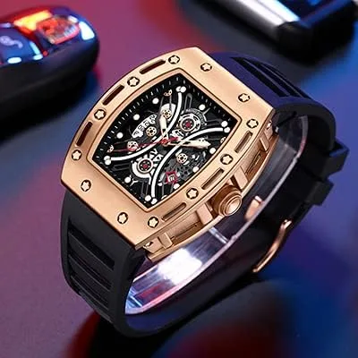 Vista 2 de MF MINI FOCUS Watch Wristwatch Fashion Hollow Big Dial Luminous Waterproof Sport Analog Quartz Business Mens Watches Silicon Strap Dress Watch