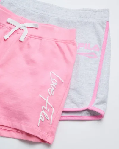 Vista 2 de Fila Pantalones cortos deportivos para niña, paquete de 2 pantalones cortos deportivos de rizo francés, pantalones cortos deportivos de rendimiento
