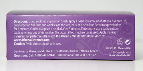Vista 9 de Athena 7 Minute Lift - Crema de estiramiento facial instantáneo - Resultados en 7 minutos - Suero para tensar ojos, cuello, cara, levantamiento