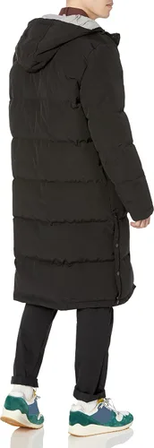 Vista 5 de DKNY Chaqueta de parka extra larga con capucha Arctic Cloth para hombre
