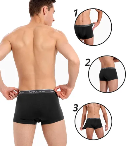 Vista 4 de DAVID ARCHY Mens Underwear Ultra Soft Breathable Bamboo Rayon Trunks Pack
