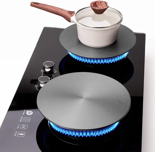 Vista 2 de Difusor de calor para estufa de gas, accesorios de utensilios de cocina, difusor de estufa para protección de ollas, bandeja redonda