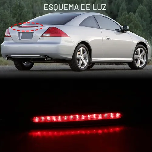 Vista 3 de 3ª Luz de Freno para Honda Accord 2006 2007 Luz de Freno de Montaje Alto LED Luz de Parada 3ª Lámpara de Reemplazo 34270-SDA-H11 34270-SDA-A11