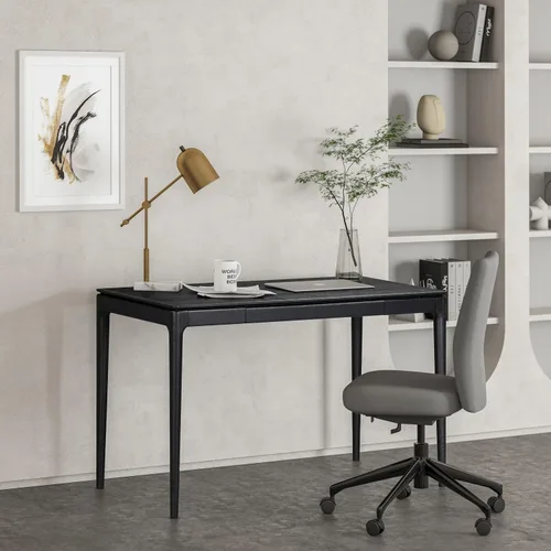 Vista 12 de NTC Mingle - Mesa consola de 47 pulgadas, moderna mesa de entrada de madera maciza con cajón oculto, impermeable y resistente al calor, mesa Negro