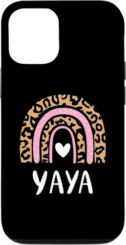 Vista 28 de Yaya Leopard Print Rainbow Cute Mothers Day Funny Yaya Case for iPhone 16