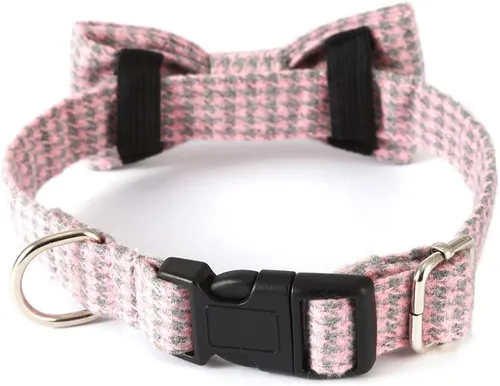 Vista 2 de Love Dream Collar de perro con pajarita suave y cómodo para perros pequeños, medianos y grandes, collar ajustable con hebilla de liberación rápida